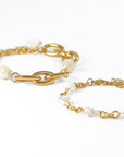 Cassie Oval Link Pearl Bracelets