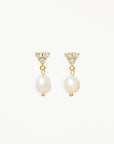 Macie Geometric Pearl Drop Earrings