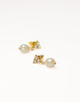 Macie Geometric Pearl Drop Earrings