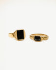 Gemma Geometric Signet Rings