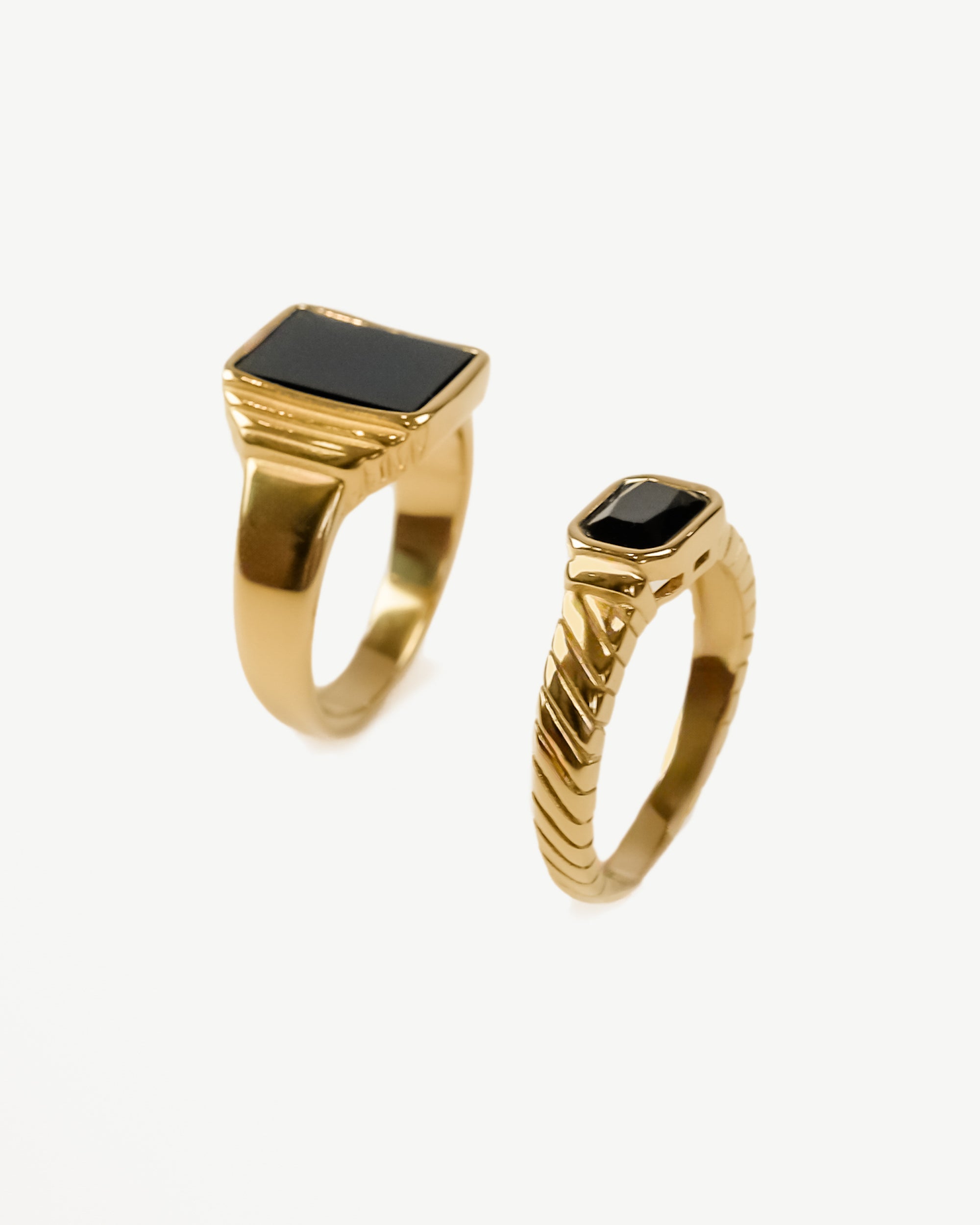 Gemma Geometric Signet Rings